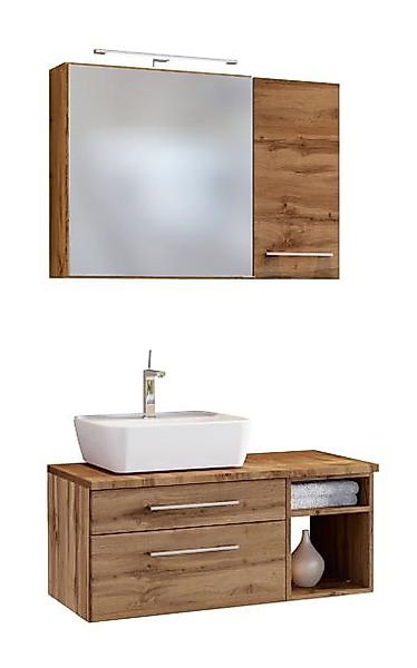 Waschtisch-Set 90 -F- Becken links Davos von Held Möbel Wotan Eiche günstig online kaufen