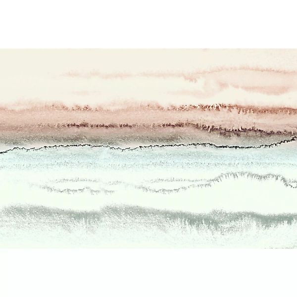 Fototapete Landschaft Aquarell Abstrakt Rosa Weiß 4,00 m x 2,70 m FSC® günstig online kaufen