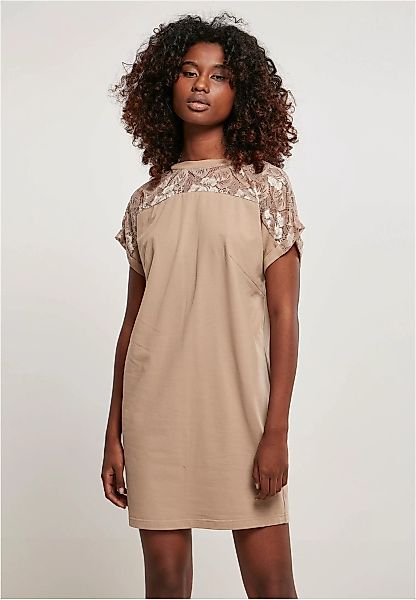 URBAN CLASSICS Jerseykleid "Damen Ladies Lace Tee Dress", (1 tlg.) günstig online kaufen