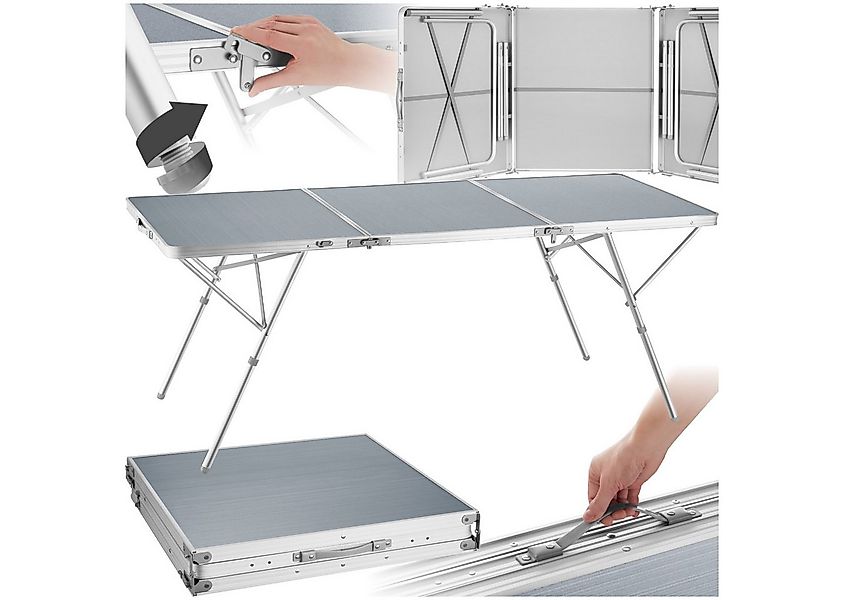 tectake Campingtisch Aluminium Campingtisch (1-St., 1 tlg), XXL-Campingtisc günstig online kaufen