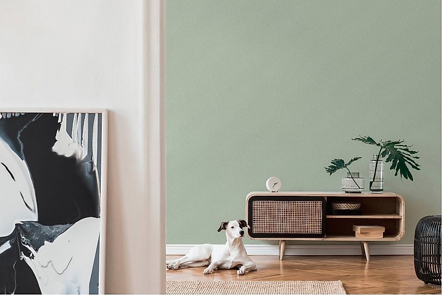 living walls Vliestapete Famous Garden einfarbige Tapete Unitapete Struktur günstig online kaufen