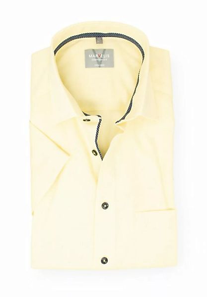 MARVELIS Kurzarmhemd Kurzarmhemd - Comfort Fit - Struktur - Gelb günstig online kaufen