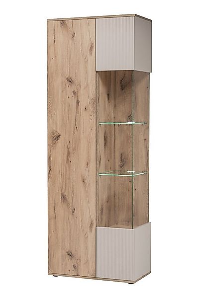 ASM-Moebel Wohnwand Wohnwand CATALINA mit Rillenfront und LED und Push - Cl günstig online kaufen