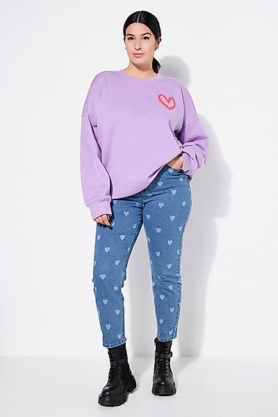 Studio Untold Funktionshose Mom-Jeans 5-Pocket Heart-Print günstig online kaufen