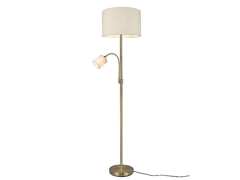 TRIO Leuchten LED Stehlampe mit Leselampe & Stoffschirm Höhe 170cm, Dimmfun günstig online kaufen