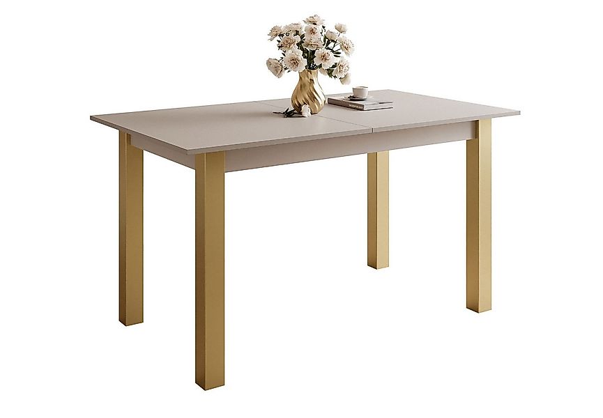 Lookway Esstisch ARTON GOLD ausziehbarer Tisch 140 cm günstig online kaufen