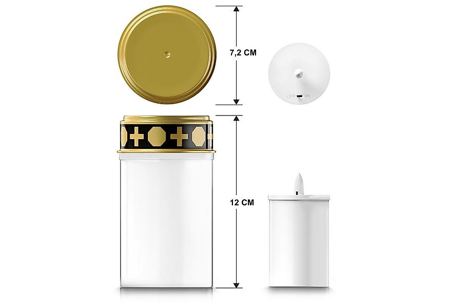 BEARWARE Grabkerze LED Grablicht, Batteriebetrieb, Friedhofskerze, wasserge günstig online kaufen