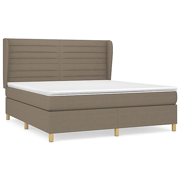 vidaXL Boxspringbett mit Matratze Taupe 180x200 cm Stoff1372770 günstig online kaufen