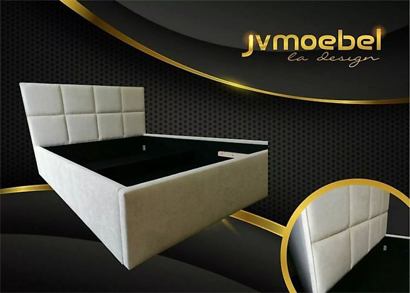 JVmoebel Bett, Design Leder Bett Hotel Betten Schlafzimmer Samt Polster 160 günstig online kaufen