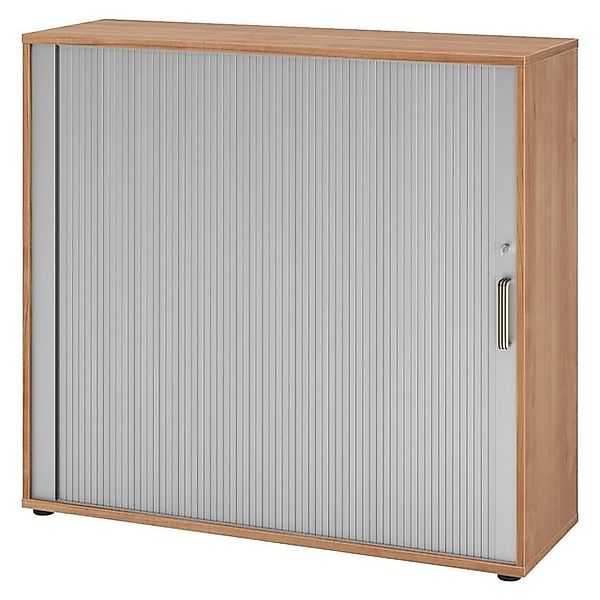 bümö Aktenschrank Rollladenschrank office - 3 Ordnerhöhen Dekor: Nussbaum/S günstig online kaufen