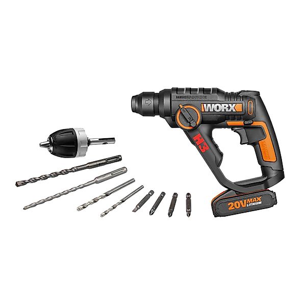 Worx Akku-Bohrhammer WX390, (Set), 3-In-1, pneumatisches günstig online kaufen