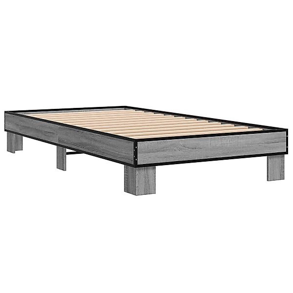 vidaXL Bett Bettgestell Grau Sonoma 75x190 günstig online kaufen