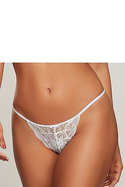 LASCANA String Nikoletta aus floraler Spitze mit Accessoire in Perlenoptik günstig online kaufen