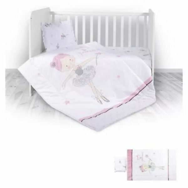 3-teilige Baby-Bettwäsche-Garnitur Bettwäsche 145 x 97 cm pink/rosa Gr. one günstig online kaufen