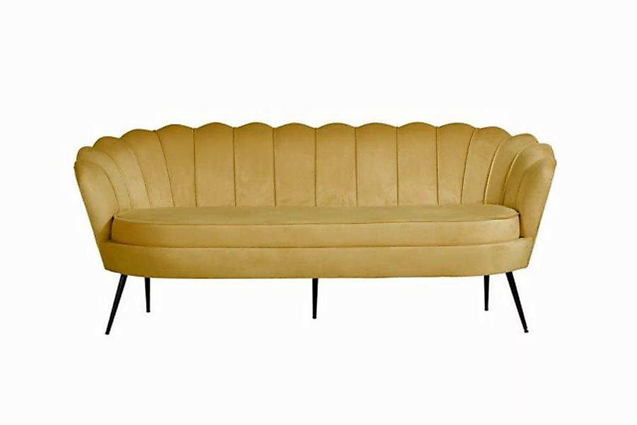 ebuy24 Sofa Nice Sofa 3 Personen velour curry gelb. günstig online kaufen