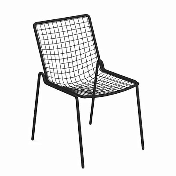 Stapelbarer Stuhl Rio R50 metall schwarz / Metall - Emu - Schwarz günstig online kaufen