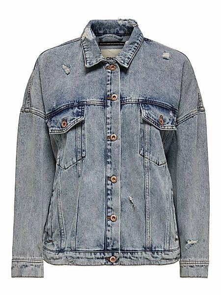 ONLY Oversize Jeansjacke Damen Blau günstig online kaufen