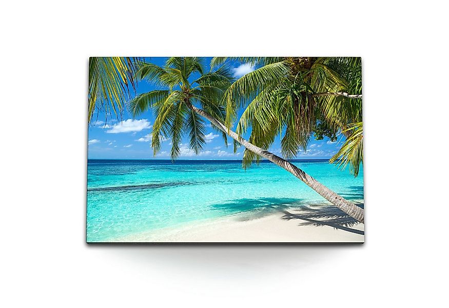 Sinus Art Leinwandbild 120x80cm Wandbild auf Leinwand Palmen Sonnenschein I günstig online kaufen
