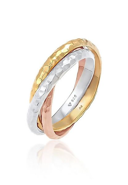 Elli Fingerring Wickelring Trini Klassik Gehämmert 925 Silber günstig online kaufen
