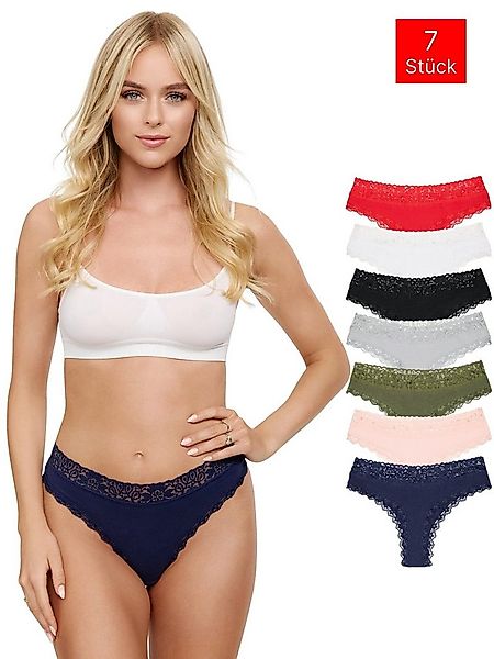 Tazzio String 7er-Pack Damen Tanga Unterhose F916 (Packung, 7-St., 7er-Pack günstig online kaufen