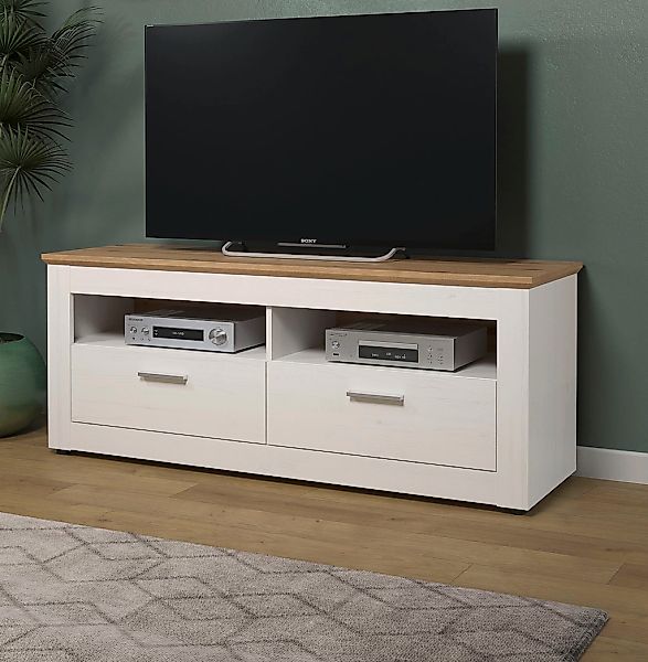 Home affaire Lowboard "Nybro TV-Kommode", TV-Unterteil mit 2 Schubladen & 2 günstig online kaufen