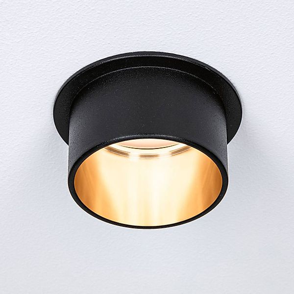 Paulmann Gil LED-Einbau schwarz matt/gold 3er-Set günstig online kaufen