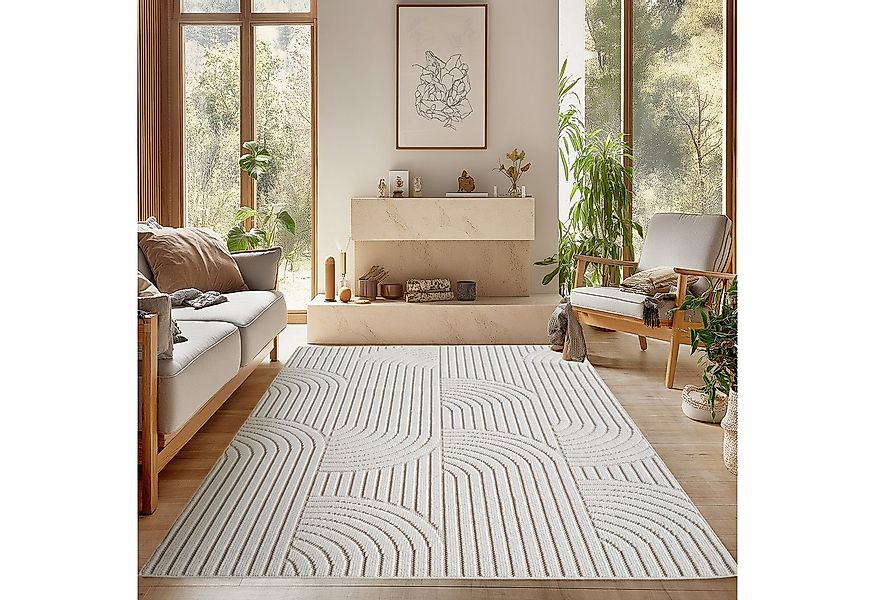 SIMPEX24 Designteppich Einfarbig Boucle Loop, Rechteckig, Höhe: 7 mm, Teppi günstig online kaufen