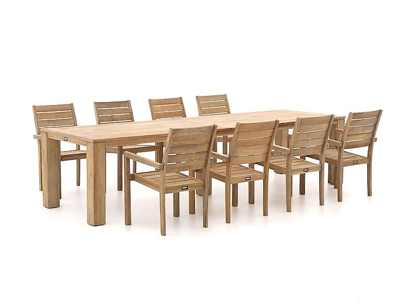ROUGH-S/ROUGH-X 320 cm Gartenmöbel-Set 9-teilig stapelbar günstig online kaufen