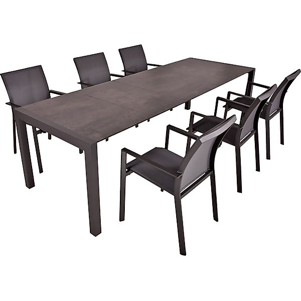 Garden Pleasure Gartenmöbel-Set 14 Sophia 7-teilig Anthrazit günstig online kaufen