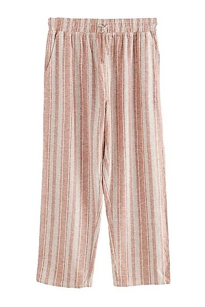 Next Pyjamahose Gestreifte Schlafanzughose aus Leinenmix-Gewebe (1-tlg) günstig online kaufen