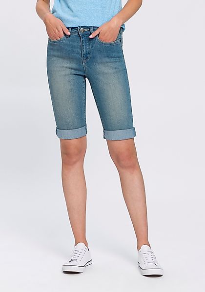 Arizona Jeansbermudas schmale Passform, krempelbarer Saum, günstig online kaufen