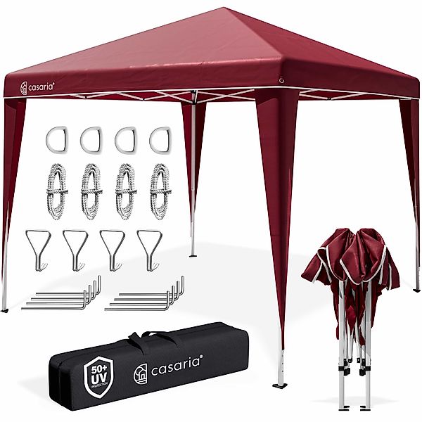 Faltpavillon Capri - Popup Weinrot 3x3m UV-Schutz 50+ günstig online kaufen