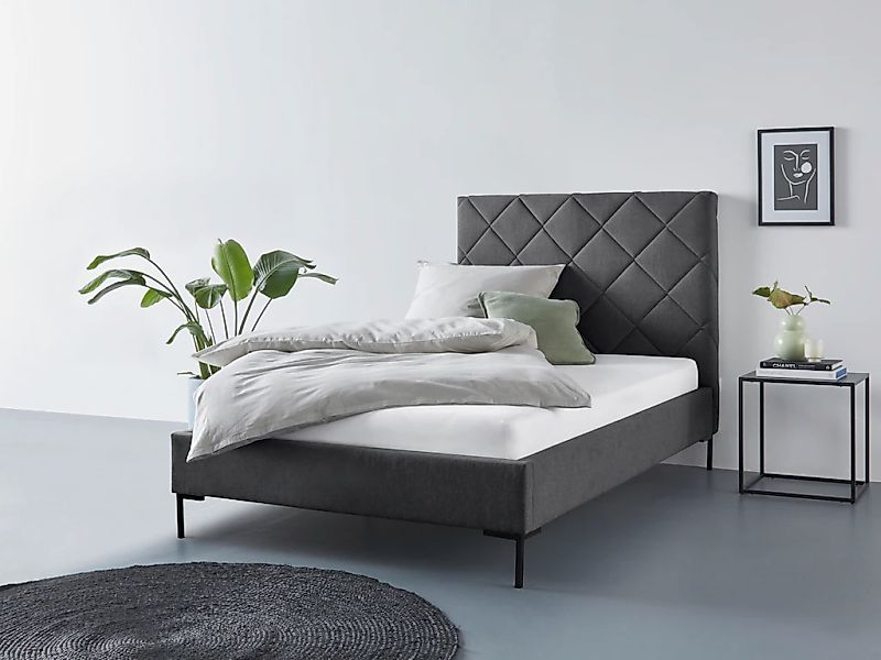 Home affaire Polsterbett "Charlott", Modernes Polsterbett mit oder ohne Lat günstig online kaufen