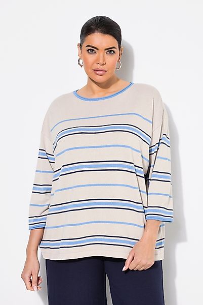 Ulla Popken Strickpullover Pullover Streifen Oversized günstig online kaufen