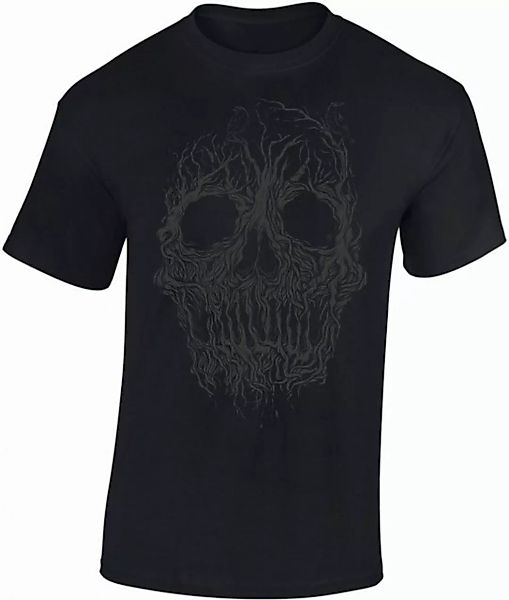 Baddery Print-Shirt Totenkopf Shirt - "Tree Skull" - Horror Skull Halloween günstig online kaufen