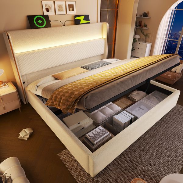 TavilaEcon Boxspringbett Modernes hydraulisches Bett mit günstig online kaufen