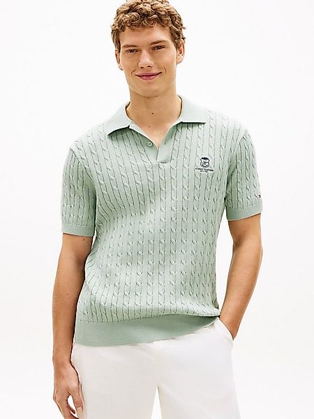 Tommy Hilfiger Poloshirt CABLE SHORT SLEEVE POLO regular fit, Zopfmuster günstig online kaufen