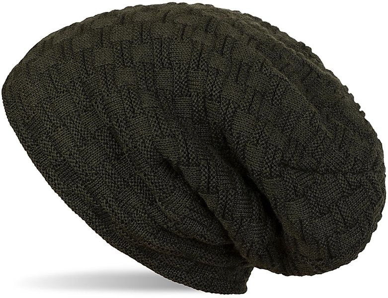 styleBREAKER Strickmütze Feinstrick Beanie mit Flecht günstig online kaufen