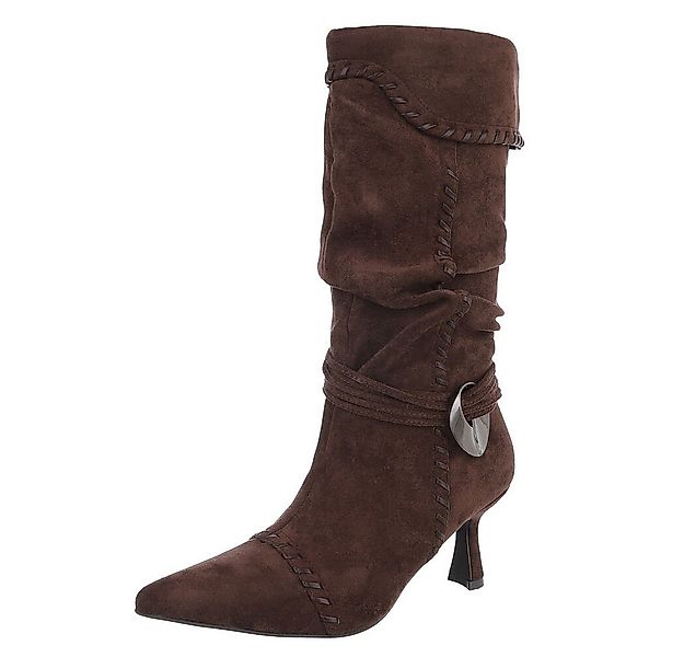 Ital-Design Elegante Stiefel mit spitzer Zehenform und modischen Details St günstig online kaufen