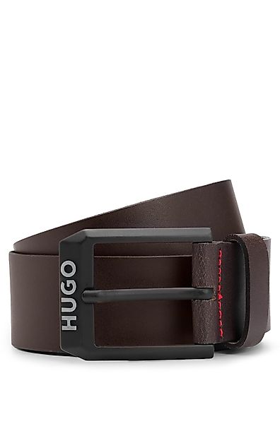 HUGO Ledergürtel Gelio-B_Sz40 HUGO Markenlabel, rote günstig online kaufen