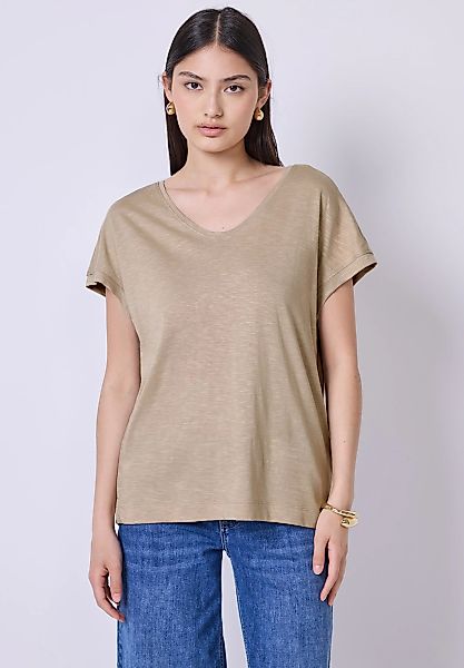 STREET ONE STUDIO V-Shirt, im soften Baumwoll-Mix günstig online kaufen