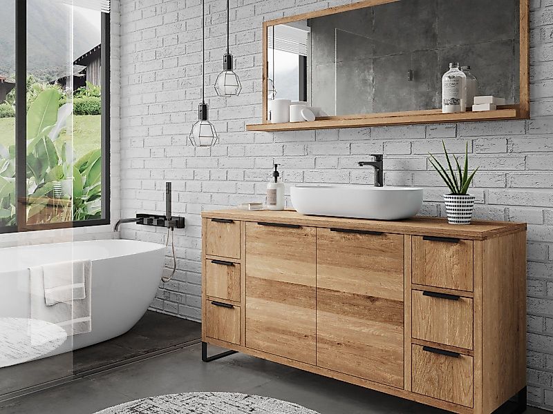 massivum Badmöbel-Set Sydney I Waschtisch 138cm günstig online kaufen