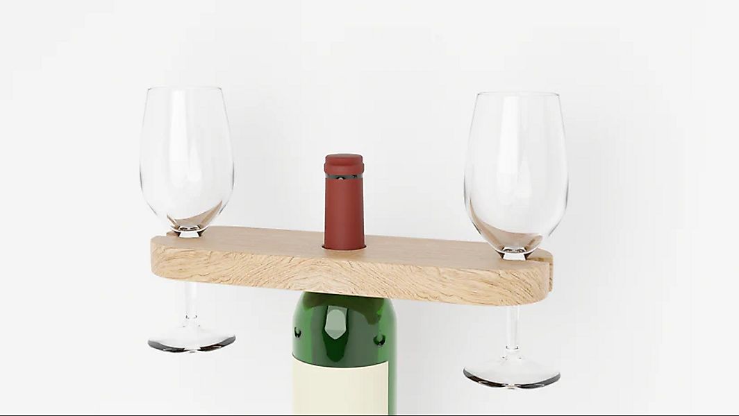 Weinglashalter "Ensemble" aus Holz für zwei Weingläser günstig online kaufen