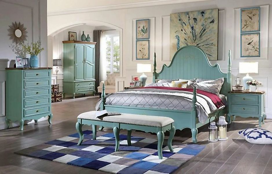 JVmoebel Bett, Luxus Schlafzimmer Bett Echtes Holz Möbel Holz Betten landha günstig online kaufen