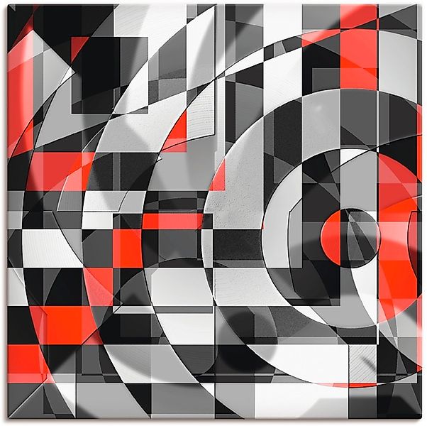 Artland Wandbild »Schwarz weiß trifft rot Version 1« Muster 1 Stk. tlg. als günstig online kaufen