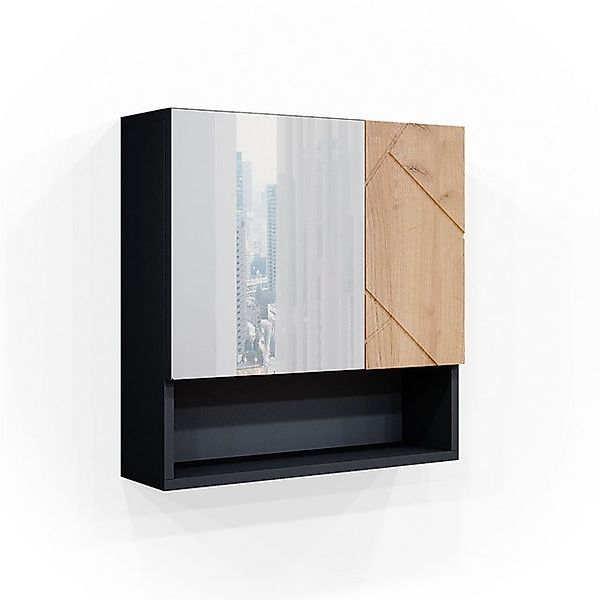 Vicco Badspiegelschrank Irma Anthrazit/Eiche 54 x 55 cm günstig online kaufen