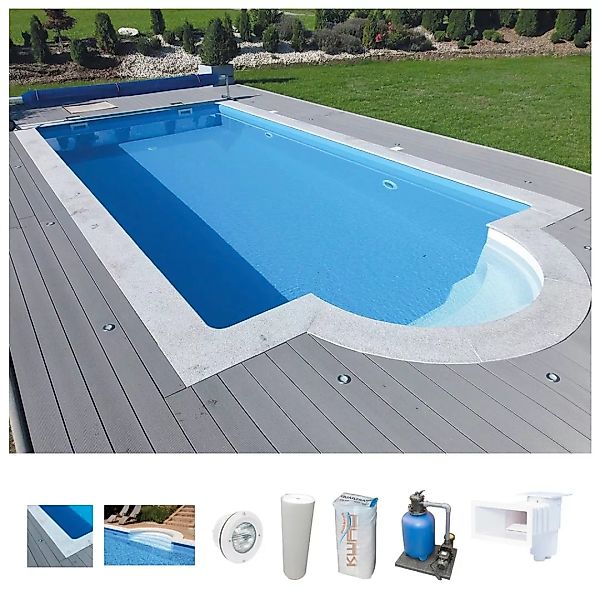 KWAD Schwimmbecken "STYROPORSTEIN POOL ALL INCLUSIVE, BxLxH: 300x600x150 cm günstig online kaufen