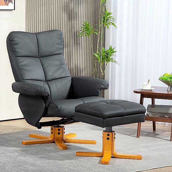 HOMCOM Relaxsessel mit Hocker, Stauraum, Gepolstert Fernsehsessel mit Liege günstig online kaufen