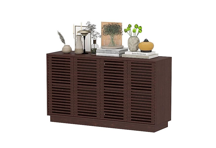 FUFU&GAGA Sideboard mit 2 Türen und 4 verstellbarer Einlegeböden, Braun günstig online kaufen