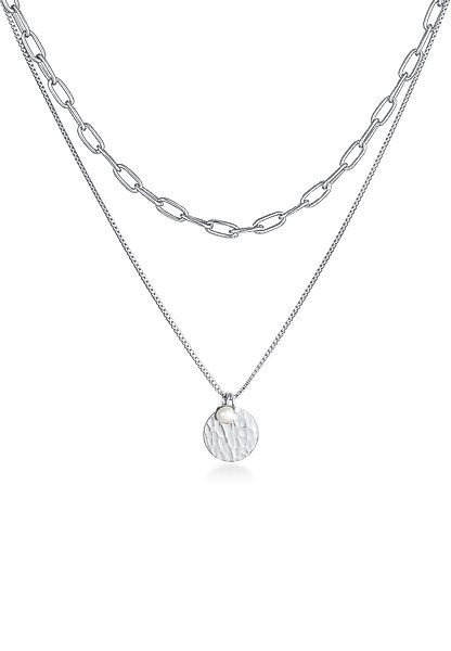 Elli Premium Gliederkette Layer Plättchen Layer günstig online kaufen